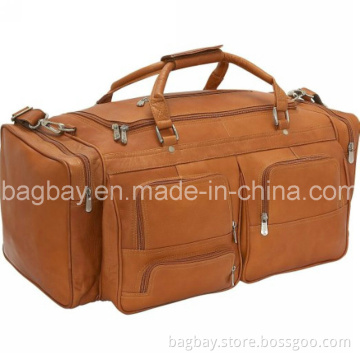 Leather Travel Duffel with Pockets (TRBG09-025)
